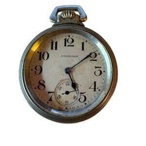 Antique Standard Pocket Watch With Subdial & Arabic Numerals